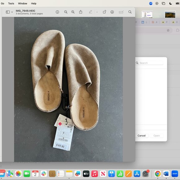 Zara, 38, Light brown suede slip-on shoes - Picture 1 of 1